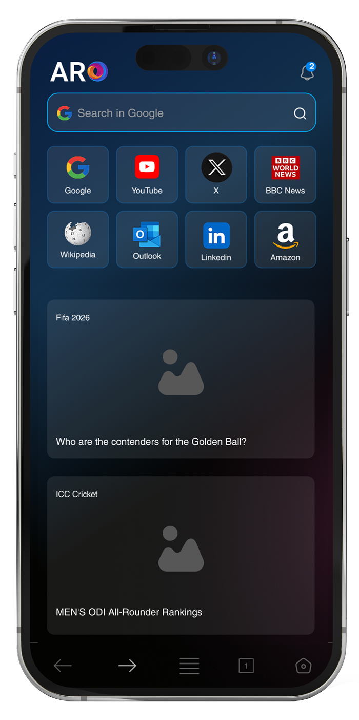 ARO Browser Screenshot 2